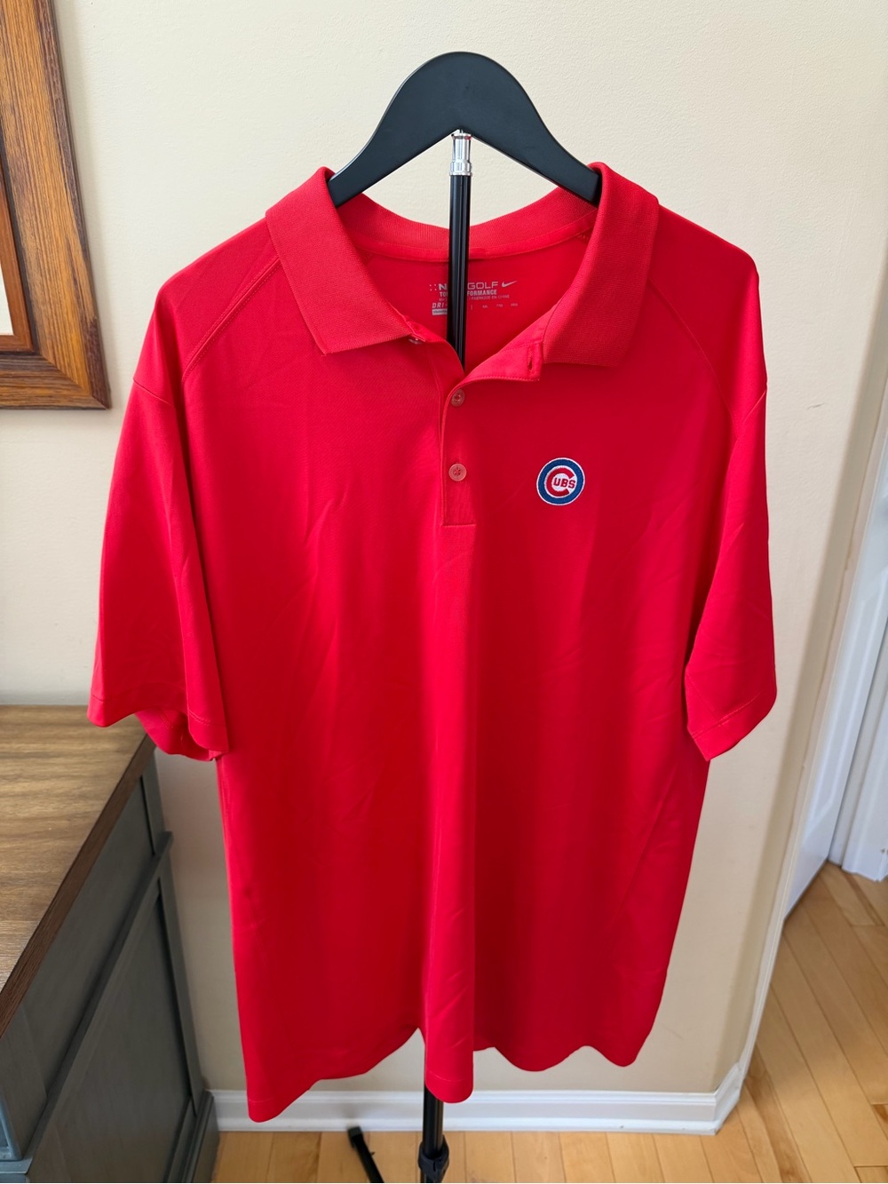 Nike Golf Chicago Cubs Dri-FIT Tour Performance Polo Shirt Red Men’s XXL